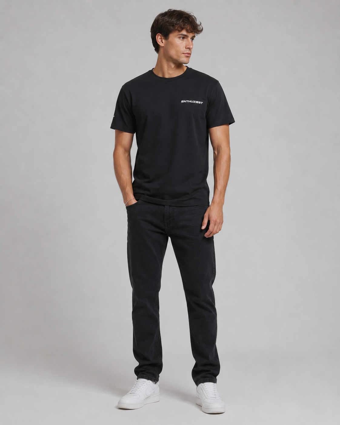 Charcoal Black Essential Tee